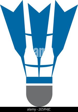 Badminton championship logo design inspiration with shuttlecock icon illustration template Stock Vector