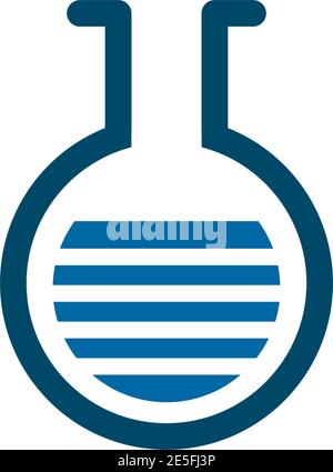 Lab logo design with using chemical bottle icon logo design vector template Stock Vector