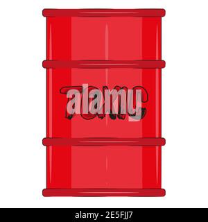 Toxic Oil Drum vector illustration Stock Vector