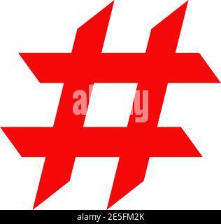 Hashtag icon logo design inspiration vector template Stock Vector