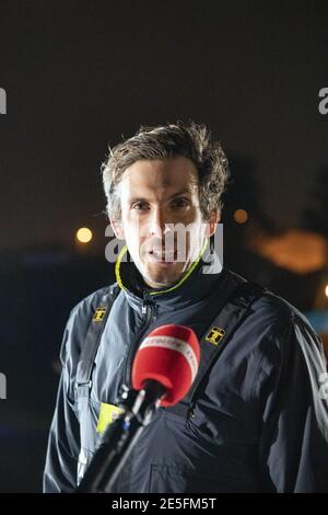 Charlie Dalin (fra) sailing on the Imoca Apivia finishing the Vendee Globe 2020-2021 in 80 Days 06 Hours 15 minutes and 47 / LM Stock Photo