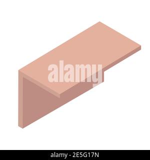 Isometric desl icon for web demonstration and interiors Stock Vector