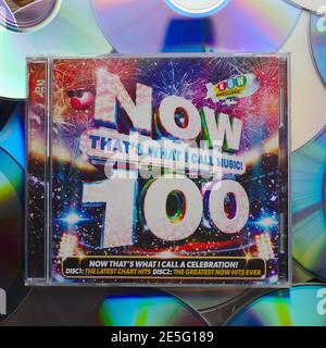 Now That's What I Call Music 100 compilation CD of hit records Stock Photo