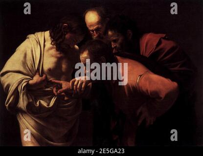 Michelangelo Merisi da Caravaggio - The Incredulity of Saint Thomas - Stock Photo