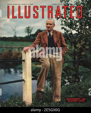 1949 Illustrated Magazine Field Marshal Montgomery Stock Photo