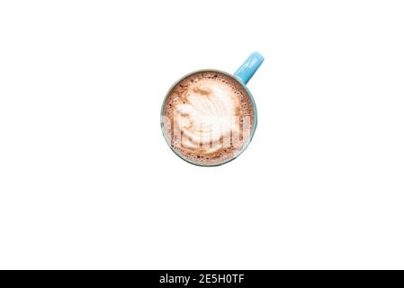 Bakery and coffees different kinds of coffee products with white background Stock Photo