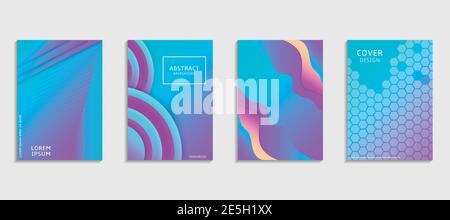 Modern abstract covers set, minimal covers design. Colorful geometric background, vector illustration. Stock Vector