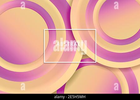 Abstract background. Simple rounded line geometric shapes. Stock Vector