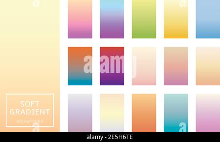 Soft color gradient background. Creative template for design, cover, banner, poster, mobile app Stock Vector