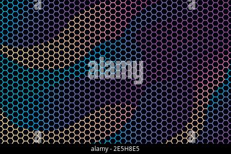 Abstract hexagon background. Futuristic technology concept. Vector illustration. Stock Vector