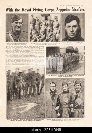 1916 War Illustrated Zeppelin strafers of the RFC Stock Photo