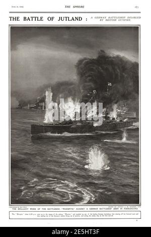 Battle of Jutland. First of June 1916. First World War. 1923 old ...