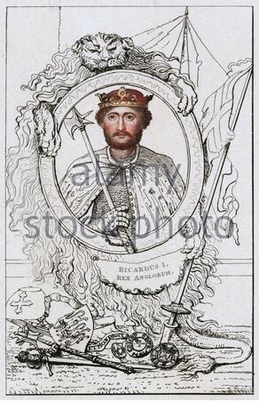 Richard I, 1157 – 1199, was King of England from 1189 until his death, known as Richard the Lionheart Stock Photo