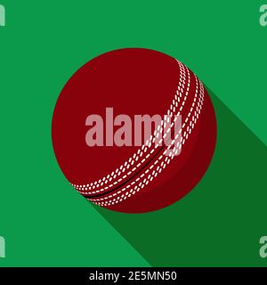 cricket sport ball icon in flat style. Sport equipment. Symbol for mobile application or web. Vector Stock Vector