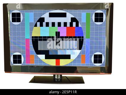 image pattern out of broad casting on television screen Stock Photo