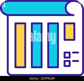 Schedule RGB color icon Stock Vector