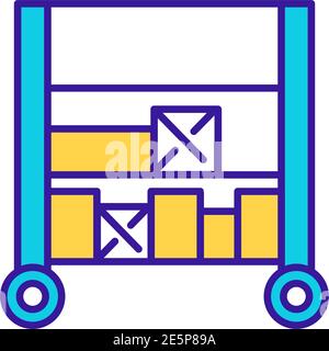 Inventory storage RGB color icon Stock Vector