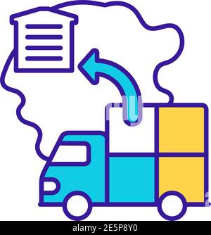 Order delivery by truck RGB color icon Stock Vector Image & Art - Alamy
