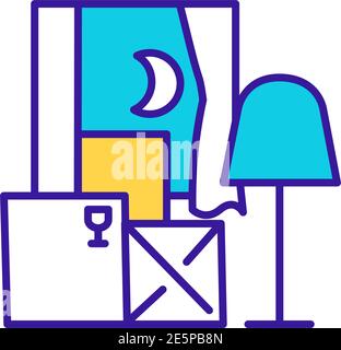 Cargo shipment RGB color icon Stock Vector