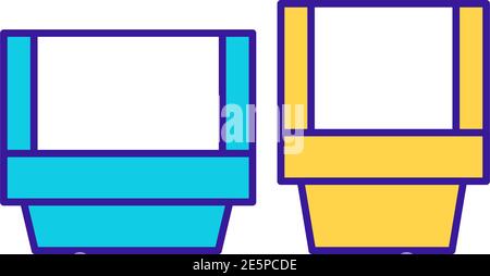 Storehouse boxes RGB color icon Stock Vector