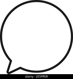 Speech bubble icon. Chat black line symbol. Dialogue linear sign. Vector isolated on white. Stock Vector