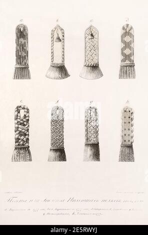 Shoulder straps of the Infantry Regiments of the Russian Empire in 1763-1796. Stock Photo