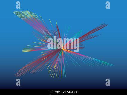 Fireworks on a gradient background Vector illustration for design Stock Vector