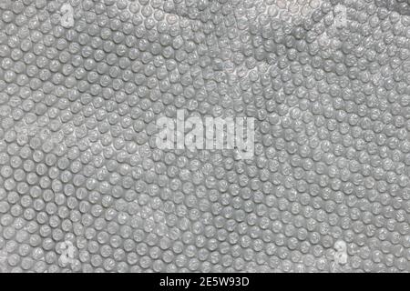 Gray bubble foil for wrapping, texture background Stock Photo