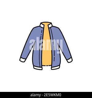 Thermo jacket olor line icon. Pictogram for web page, mobile app, promo. UI UX GUI design element. Editable stroke. Stock Vector