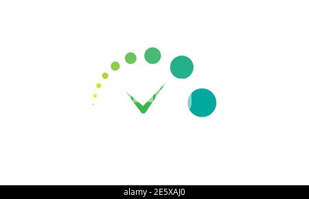 clock with dot rounded logo symbol icon vector graphic design illustration Stock Vector