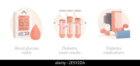 Diabetes mellitus abstract concept vector illustrations. Stock Vector