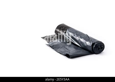 Gray trash bag isolated on white background Stock Photo