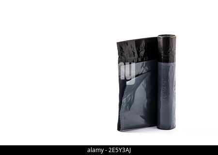 Gray trash bag isolated on white background Stock Photo