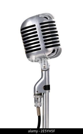 Classic vintage microphone Stock Photo