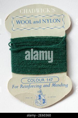 Vintage Chadwicks Darning or Sewing Thread Stock Photo