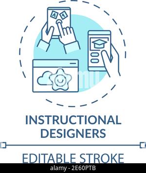 Instructional designers concept icon Stock Vector