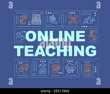 Online teaching word concepts banner Stock Vector Image & Art - Alamy