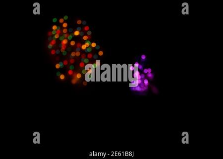 Abstract bokeh lights pattern background with space for text. Colorful circles Stock Photo