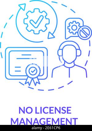 No license management concept icon Stock Vector