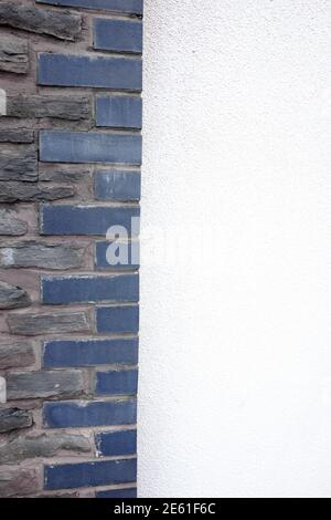 January 2021 - Masonry wall details for background or texture in  Portishead, North Somerset, UK Stock Photo