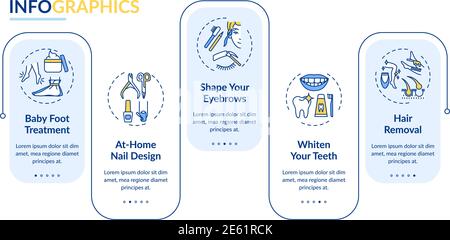 Beauty procedures vector infographic template Stock Vector