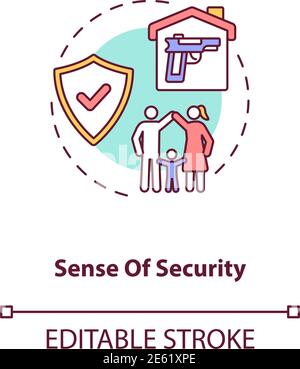 Sense of security concept icon Stock Vector