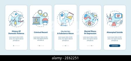 onboarding mobile app page screen with concepts Stock Vector