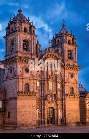 Iglesia de La Compañia de Jesus on Plaza de Armas in Cusco, Peru. Stock Photo