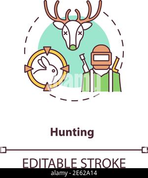 Hunting concept icon Stock Vector