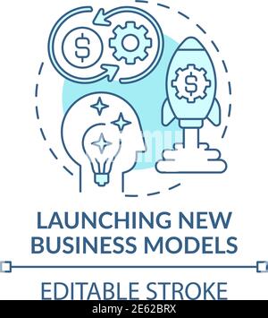 Launching new business models concept icon Stock Vector
