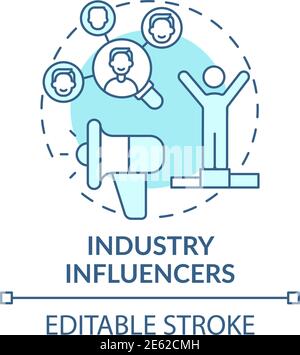 Industry influencers concept icon Stock Vector