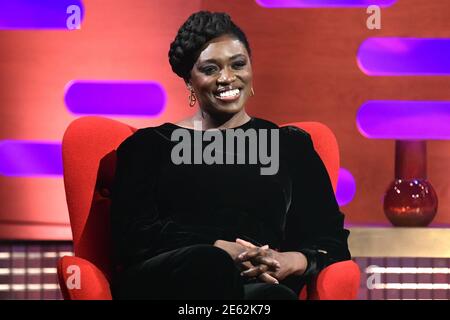 EDITORIAL USE ONLY Andi Osho during filming for the Graham Norton Show