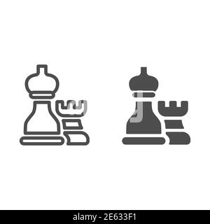 Chess Queen Line Icon In Flat Style Vector For Apps Ui Websites Black Icon  Vector Illustration Stock Illustration - Download Image Now - iStock