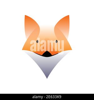 Vector fox in gradient style. Digital art Stock Vector
